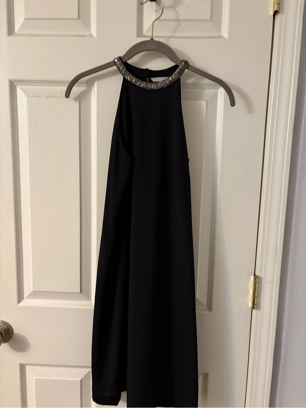 H&M Black Dress with Silver Beaded Neckline worn once